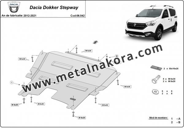 Предпазна кора за двигател и скоростна кутия Dacia Dokker Stepway 2