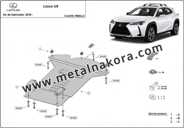 Алуминиев противокраден щит за катализатора на Lexus UX 2