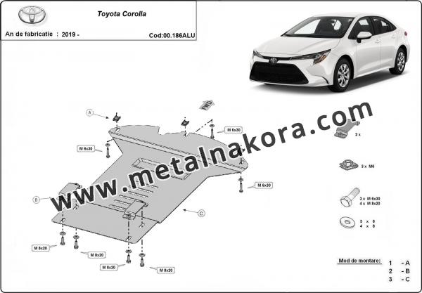 Алуминиев противокраден щит за катализатора на Toyota Corolla 2