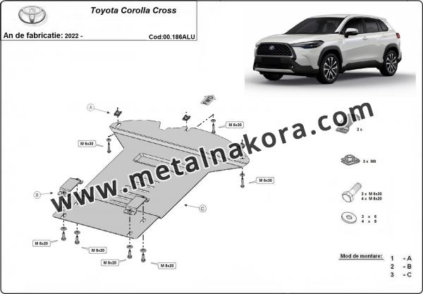 Алуминиев противокраден щит за катализатора на Toyota Corolla Cross 2