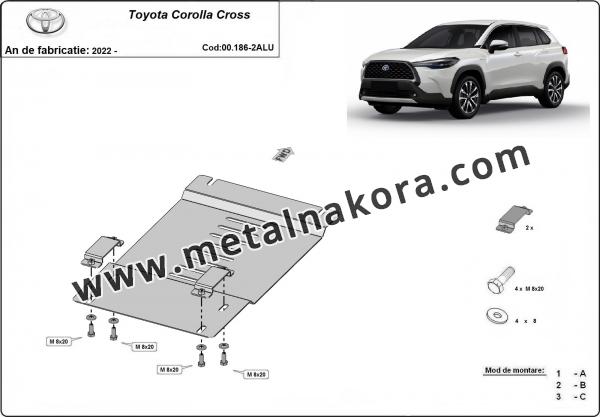Алуминиев противокраден щит за катализатора на Toyota Corolla Cross 2
