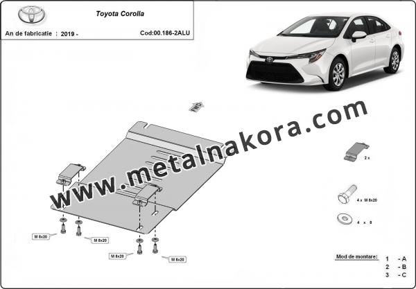 Алуминиев противокраден щит за катализатора на Toyota Corolla 2