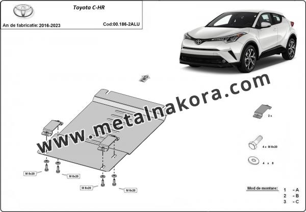 Алуминиев противокраден щит за катализатора на Toyota C-HR 2