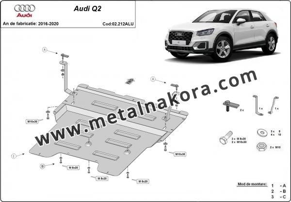 Алуминиев предпазна кора за двигател Audi Q2 2
