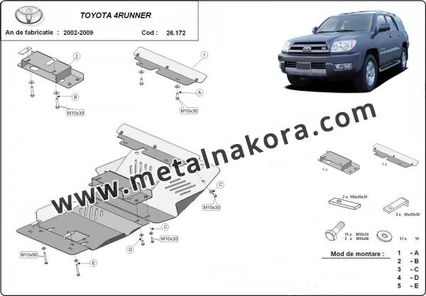 Предпазна кора за двигател, радиатор и предна броня Toyota 4Runner 2