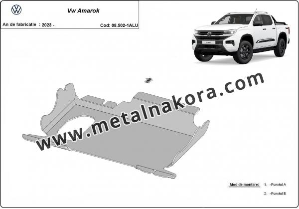 Предпазна кора за двигател и предна броня Volkswagen Amarok - алуминий 2