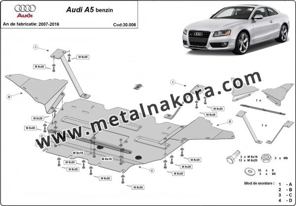 Предпазна кора за двигател, радиатор и предна броня Audi A5 - бензин 2