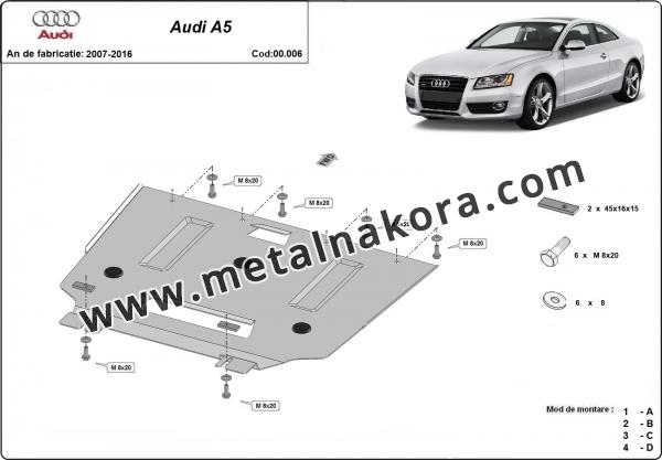 Предпазна кора за скоростна кутия Audi A5 2