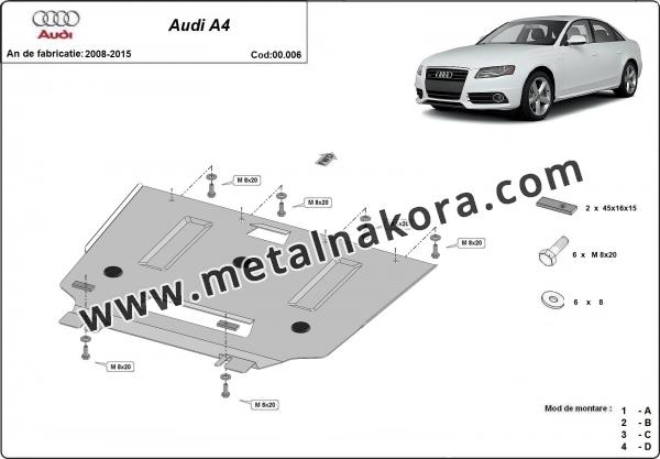 Предпазна кора за скоростна кутия Audi A4 4 B8 2