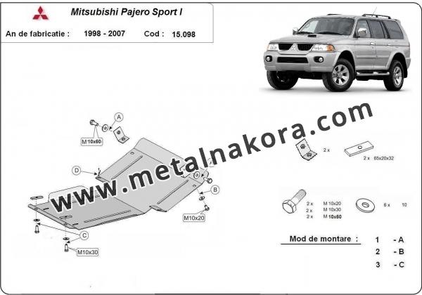 Предпазна кора за двигател и радиатор Mitsubishi Pajero Sport 1 2