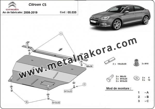 Предпазна кора за двигател и скоростна кутия citroen C5 2