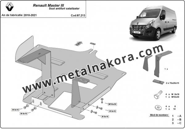 Каталитичен щит против кражба за Renault Master 2