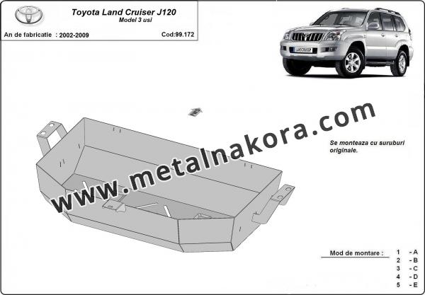Предпазна кора за резервоар Toyota Land Cruiser J120 - 3 doors model 2