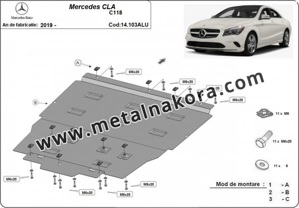 Алуминиев щит на Mercedes CLA 2