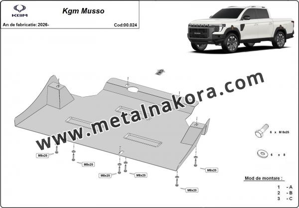 Предпазна кора за скоростна кутия KGM Musso  2
