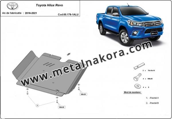 Предпазна кора за скоростна кутия Toyota Hilux Revo - алуминий 2