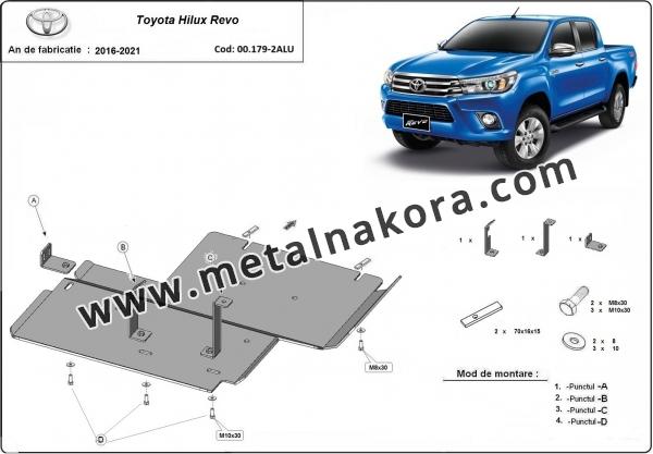 Предпазна кора за диференциал и редуктор Toyota Hilux Revo - алуминий 2