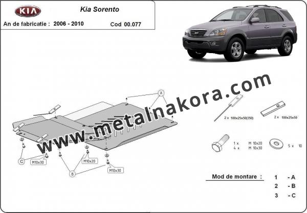 Предпазна кора за скоростна кутия и диференциал Kia Sorento 2