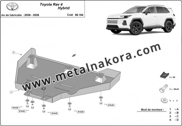 Заден диференциален щит Toyota Rav4 Hybrid 2