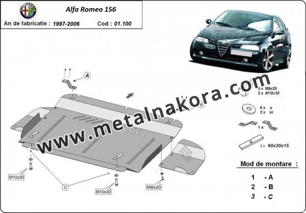 Предпазна кора за двигател, скоростна кутия и радиатор Alfa Romeo 156 2