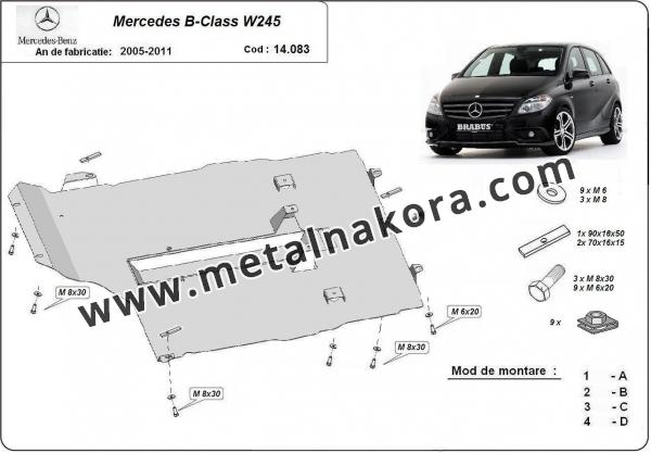 Предпазна кора за двигател и скоростна кутия Mercedes B-Class 2