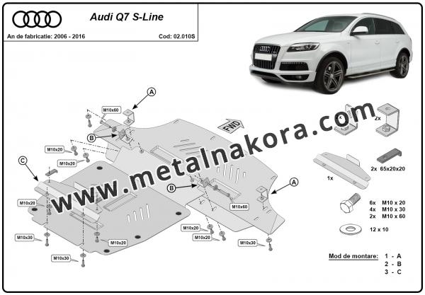 Предпазна кора за двигател и предна броня Audi Q7 S-Line 2