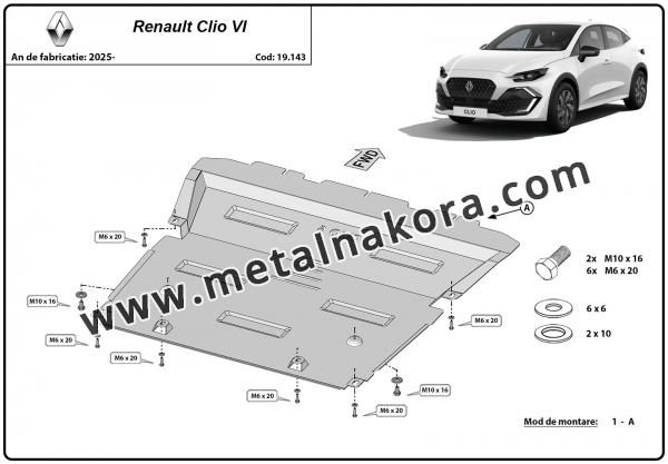 Предпазна кора за двигател и скоростна кутия Renault Clio 2