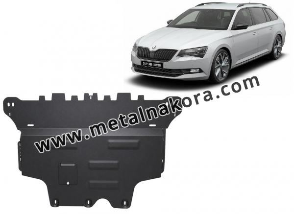Предпазна кора за двигател, скоростна кутия, радиатор и предна броня Skoda Superb  1