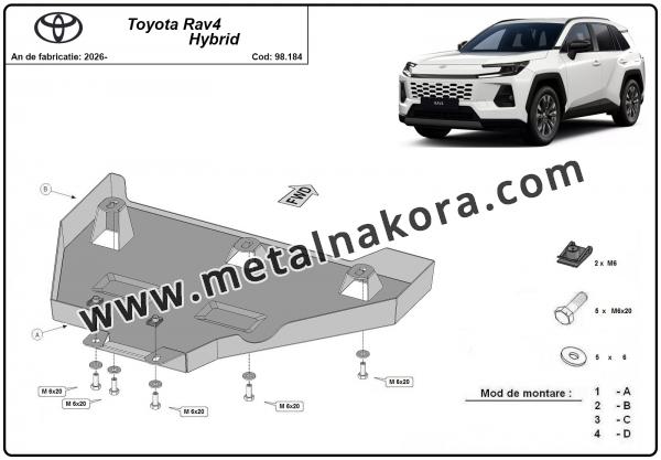 Заден диференциален щит Toyota Rav4 Hybrid 2