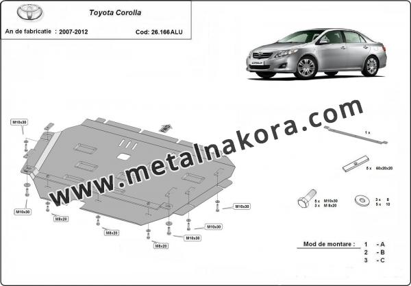 Алуминиев щит на Toyota Corolla 2