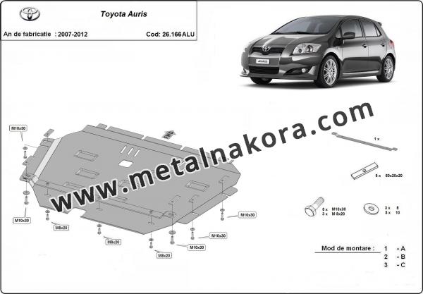Алуминиев щит на Toyota Auris 2
